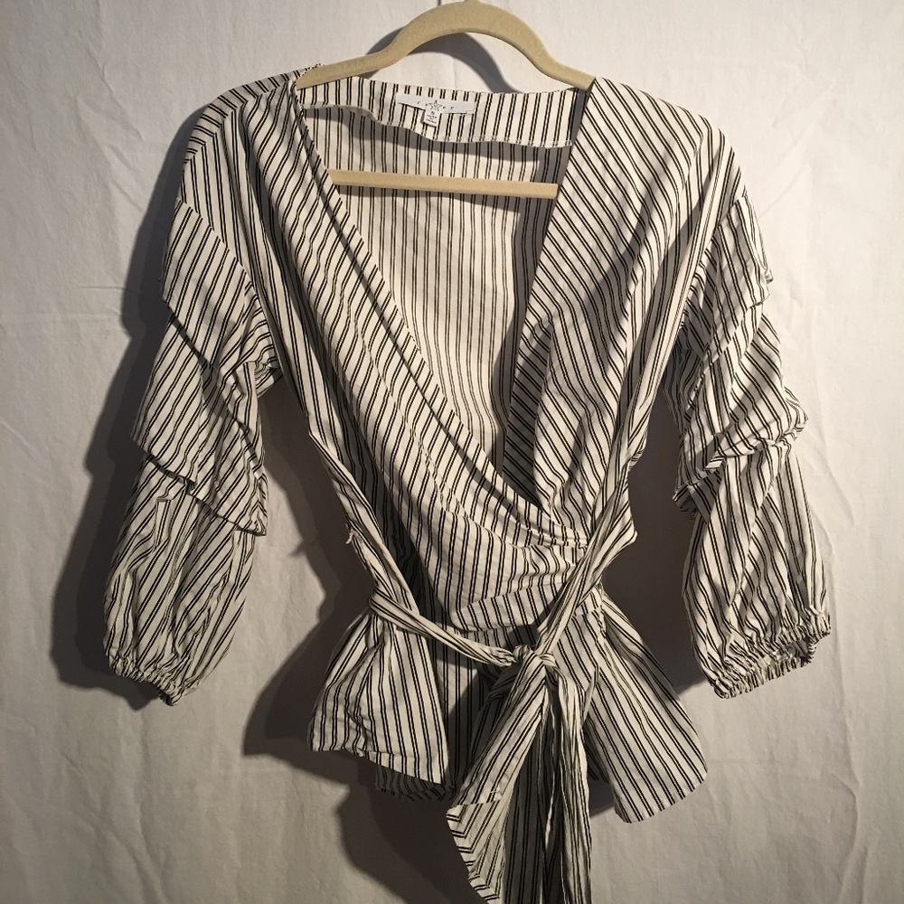 Striped Wrap Shirt